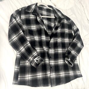 Black and White Oversized Flannel